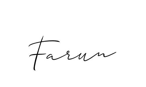 It looks lik you need a new signature style for name Farun. Design unique handwritten (Allison_Script) signature with our free signature maker in just a few clicks. Farun signature style 2 images and pictures png