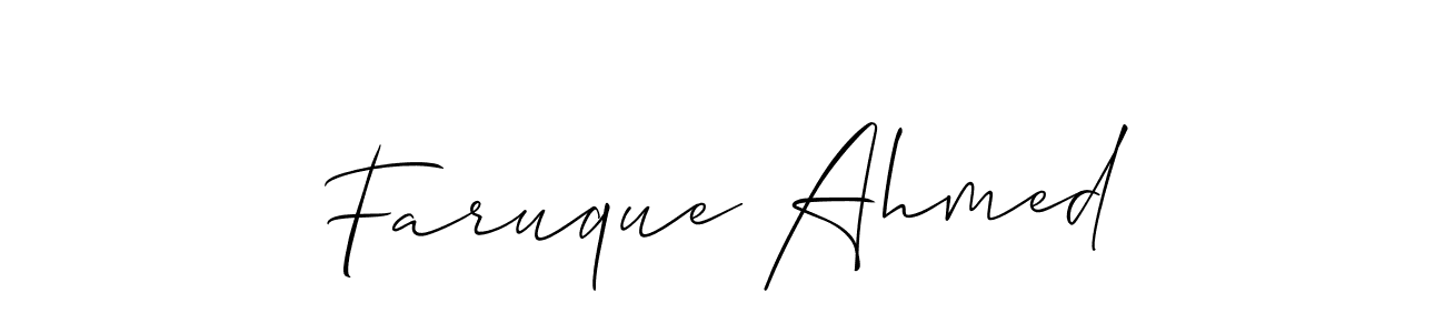 The best way (Allison_Script) to make a short signature is to pick only two or three words in your name. The name Faruque Ahmed include a total of six letters. For converting this name. Faruque Ahmed signature style 2 images and pictures png