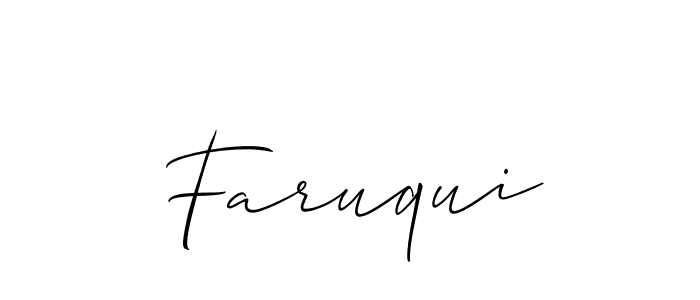 Also You can easily find your signature by using the search form. We will create Faruqui name handwritten signature images for you free of cost using Allison_Script sign style. Faruqui signature style 2 images and pictures png