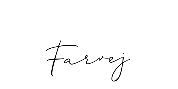 Similarly Allison_Script is the best handwritten signature design. Signature creator online .You can use it as an online autograph creator for name Farvej. Farvej signature style 2 images and pictures png