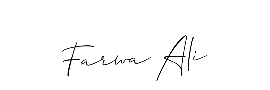 It looks lik you need a new signature style for name Farwa Ali. Design unique handwritten (Allison_Script) signature with our free signature maker in just a few clicks. Farwa Ali signature style 2 images and pictures png