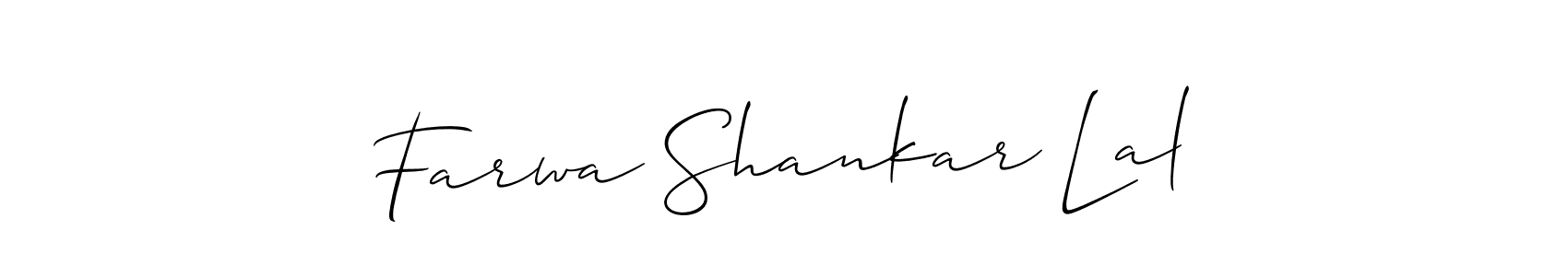 Similarly Allison_Script is the best handwritten signature design. Signature creator online .You can use it as an online autograph creator for name Farwa Shankar Lal. Farwa Shankar Lal signature style 2 images and pictures png