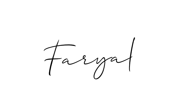 It looks lik you need a new signature style for name Faryal. Design unique handwritten (Allison_Script) signature with our free signature maker in just a few clicks. Faryal signature style 2 images and pictures png