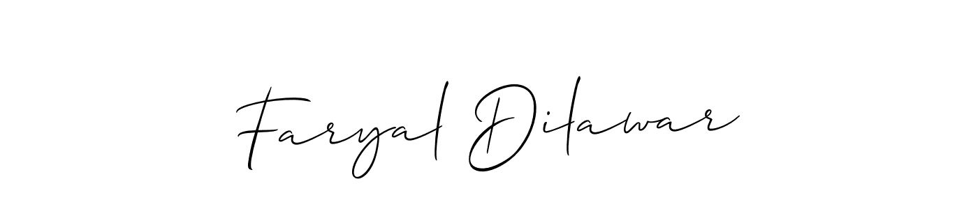 Best and Professional Signature Style for Faryal Dilawar. Allison_Script Best Signature Style Collection. Faryal Dilawar signature style 2 images and pictures png