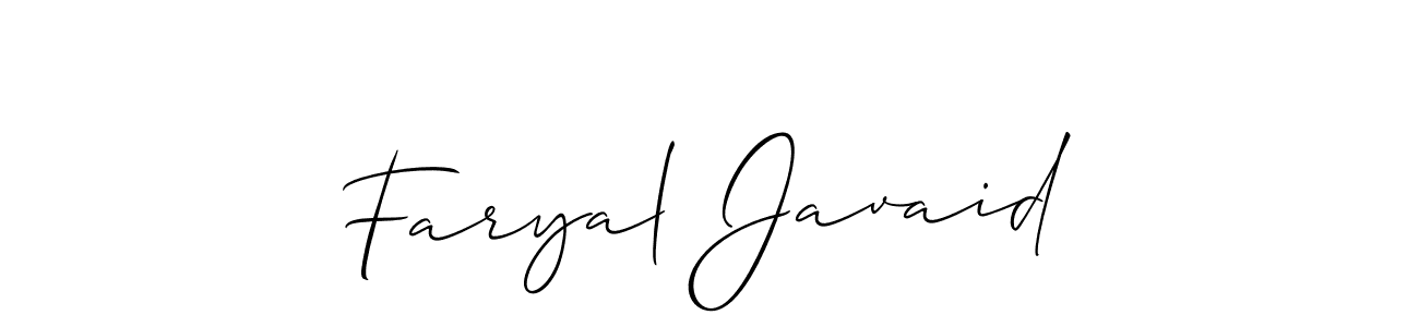 Faryal Javaid stylish signature style. Best Handwritten Sign (Allison_Script) for my name. Handwritten Signature Collection Ideas for my name Faryal Javaid. Faryal Javaid signature style 2 images and pictures png