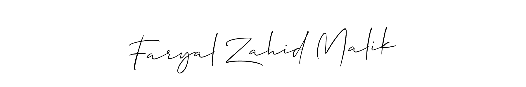 Similarly Allison_Script is the best handwritten signature design. Signature creator online .You can use it as an online autograph creator for name Faryal Zahid Malik. Faryal Zahid Malik signature style 2 images and pictures png