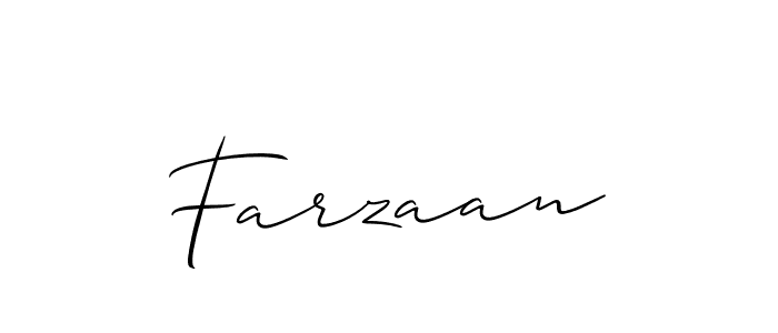 How to make Farzaan signature? Allison_Script is a professional autograph style. Create handwritten signature for Farzaan name. Farzaan signature style 2 images and pictures png