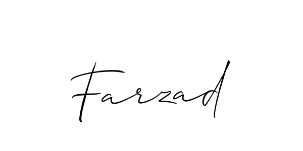 How to make Farzad signature? Allison_Script is a professional autograph style. Create handwritten signature for Farzad name. Farzad signature style 2 images and pictures png