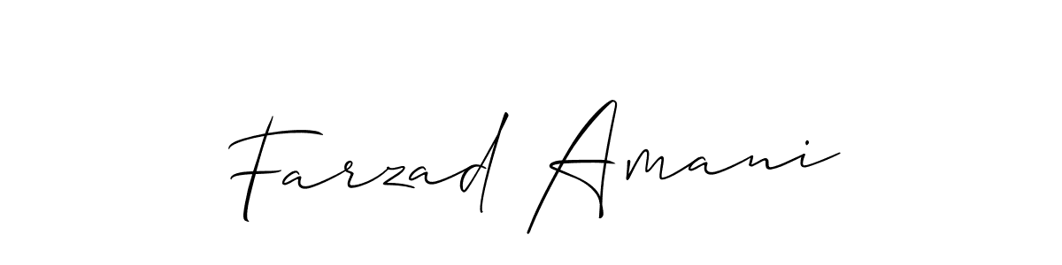 The best way (Allison_Script) to make a short signature is to pick only two or three words in your name. The name Farzad Amani include a total of six letters. For converting this name. Farzad Amani signature style 2 images and pictures png