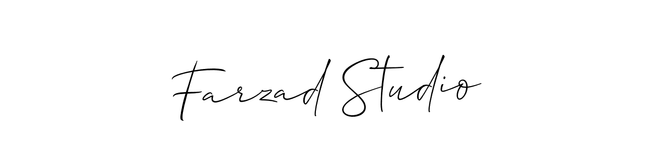 Farzad Studio stylish signature style. Best Handwritten Sign (Allison_Script) for my name. Handwritten Signature Collection Ideas for my name Farzad Studio. Farzad Studio signature style 2 images and pictures png