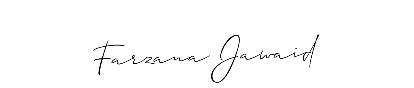 Also we have Farzana Jawaid name is the best signature style. Create professional handwritten signature collection using Allison_Script autograph style. Farzana Jawaid signature style 2 images and pictures png