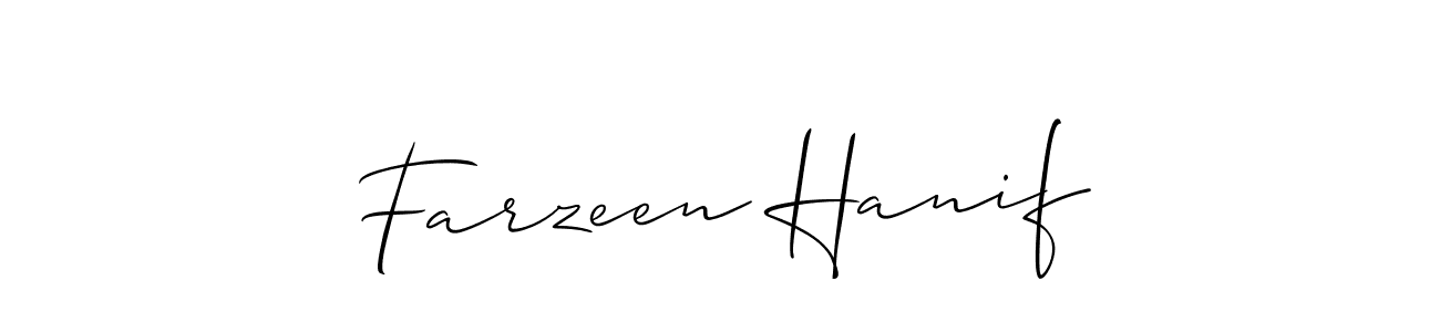 if you are searching for the best signature style for your name Farzeen Hanif. so please give up your signature search. here we have designed multiple signature styles  using Allison_Script. Farzeen Hanif signature style 2 images and pictures png