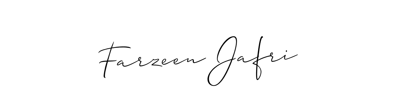 Farzeen Jafri stylish signature style. Best Handwritten Sign (Allison_Script) for my name. Handwritten Signature Collection Ideas for my name Farzeen Jafri. Farzeen Jafri signature style 2 images and pictures png