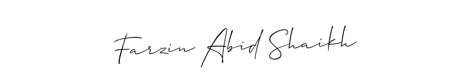 You can use this online signature creator to create a handwritten signature for the name Farzin Abid Shaikh. This is the best online autograph maker. Farzin Abid Shaikh signature style 2 images and pictures png