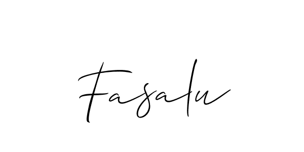 Fasalu stylish signature style. Best Handwritten Sign (Allison_Script) for my name. Handwritten Signature Collection Ideas for my name Fasalu. Fasalu signature style 2 images and pictures png