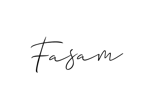 Fasam stylish signature style. Best Handwritten Sign (Allison_Script) for my name. Handwritten Signature Collection Ideas for my name Fasam. Fasam signature style 2 images and pictures png