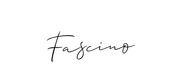 Make a beautiful signature design for name Fascino. With this signature (Allison_Script) style, you can create a handwritten signature for free. Fascino signature style 2 images and pictures png