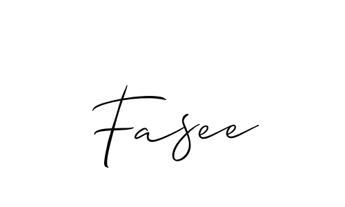 Also You can easily find your signature by using the search form. We will create Fasee name handwritten signature images for you free of cost using Allison_Script sign style. Fasee signature style 2 images and pictures png
