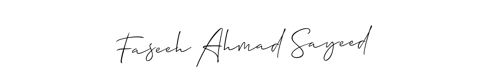 Once you've used our free online signature maker to create your best signature Allison_Script style, it's time to enjoy all of the benefits that Faseeh Ahmad Sayeed name signing documents. Faseeh Ahmad Sayeed signature style 2 images and pictures png