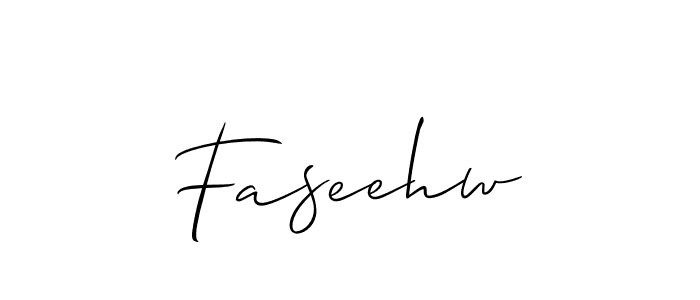 Make a beautiful signature design for name Faseehw. With this signature (Allison_Script) style, you can create a handwritten signature for free. Faseehw signature style 2 images and pictures png