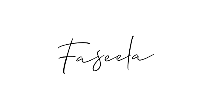 Similarly Allison_Script is the best handwritten signature design. Signature creator online .You can use it as an online autograph creator for name Faseela. Faseela signature style 2 images and pictures png