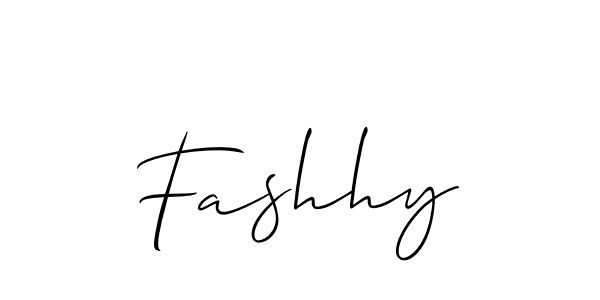 How to make Fashhy name signature. Use Allison_Script style for creating short signs online. This is the latest handwritten sign. Fashhy signature style 2 images and pictures png