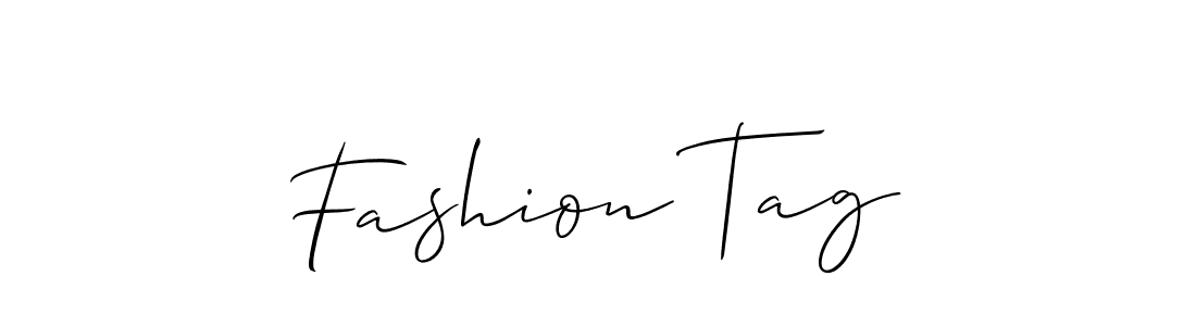 Use a signature maker to create a handwritten signature online. With this signature software, you can design (Allison_Script) your own signature for name Fashion Tag. Fashion Tag signature style 2 images and pictures png