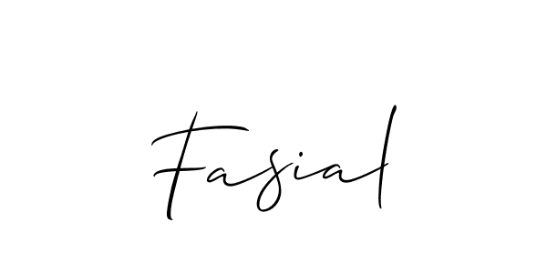 Also You can easily find your signature by using the search form. We will create Fasial name handwritten signature images for you free of cost using Allison_Script sign style. Fasial signature style 2 images and pictures png