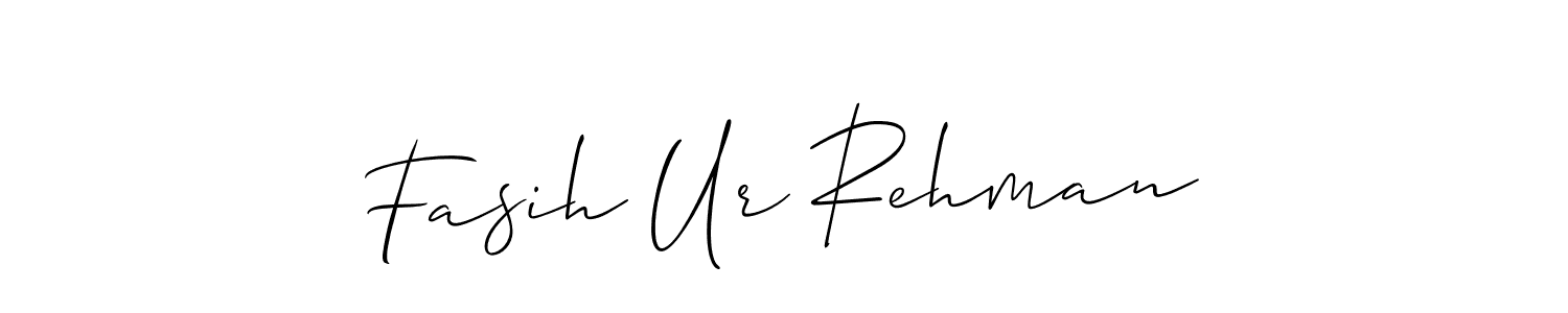 This is the best signature style for the Fasih Ur Rehman name. Also you like these signature font (Allison_Script). Mix name signature. Fasih Ur Rehman signature style 2 images and pictures png