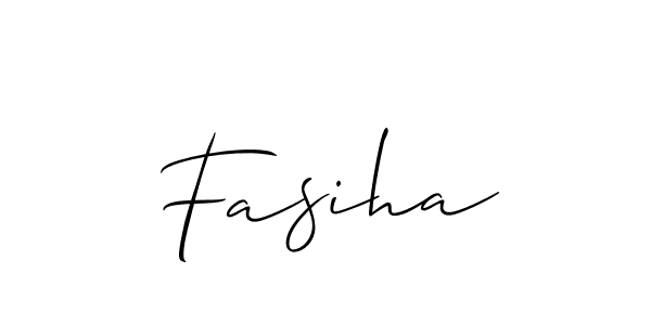 if you are searching for the best signature style for your name Fasiha. so please give up your signature search. here we have designed multiple signature styles  using Allison_Script. Fasiha signature style 2 images and pictures png