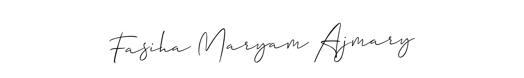 How to make Fasiha Maryam Ajmary signature? Allison_Script is a professional autograph style. Create handwritten signature for Fasiha Maryam Ajmary name. Fasiha Maryam Ajmary signature style 2 images and pictures png