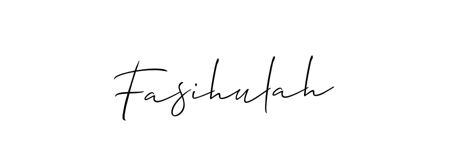 Allison_Script is a professional signature style that is perfect for those who want to add a touch of class to their signature. It is also a great choice for those who want to make their signature more unique. Get Fasihulah name to fancy signature for free. Fasihulah signature style 2 images and pictures png