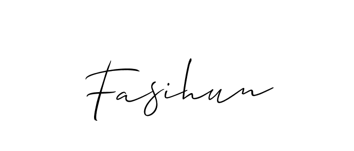 Create a beautiful signature design for name Fasihun. With this signature (Allison_Script) fonts, you can make a handwritten signature for free. Fasihun signature style 2 images and pictures png
