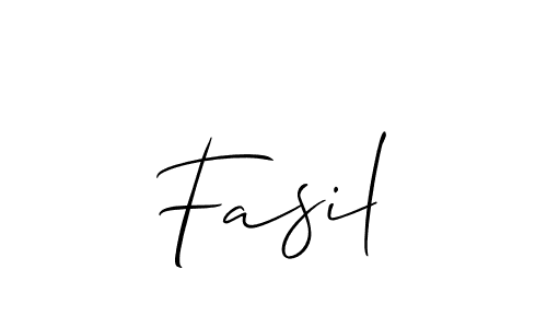 Design your own signature with our free online signature maker. With this signature software, you can create a handwritten (Allison_Script) signature for name Fasil. Fasil signature style 2 images and pictures png