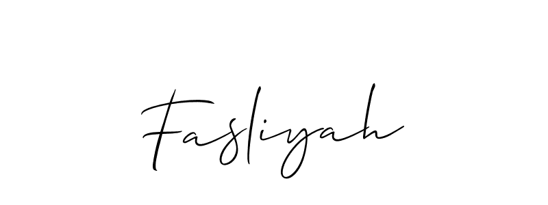 It looks lik you need a new signature style for name Fasliyah. Design unique handwritten (Allison_Script) signature with our free signature maker in just a few clicks. Fasliyah signature style 2 images and pictures png