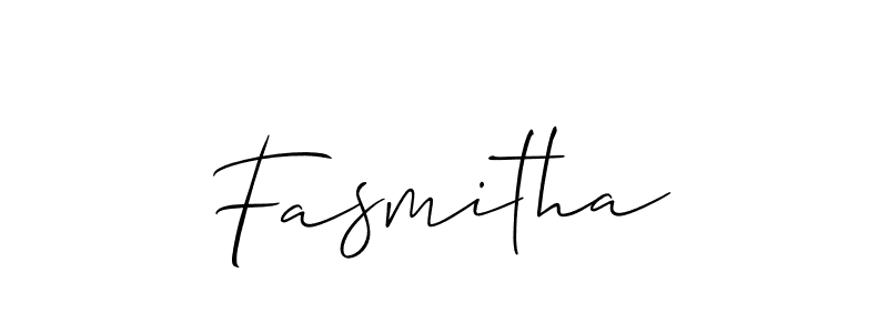 Similarly Allison_Script is the best handwritten signature design. Signature creator online .You can use it as an online autograph creator for name Fasmitha. Fasmitha signature style 2 images and pictures png