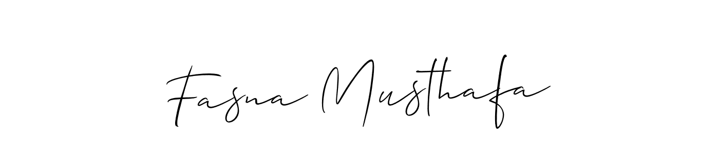 Make a beautiful signature design for name Fasna Musthafa. With this signature (Allison_Script) style, you can create a handwritten signature for free. Fasna Musthafa signature style 2 images and pictures png
