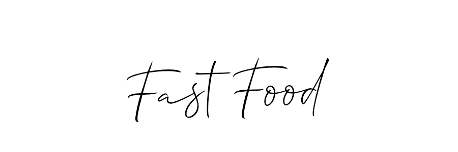 if you are searching for the best signature style for your name Fast Food. so please give up your signature search. here we have designed multiple signature styles  using Allison_Script. Fast Food signature style 2 images and pictures png