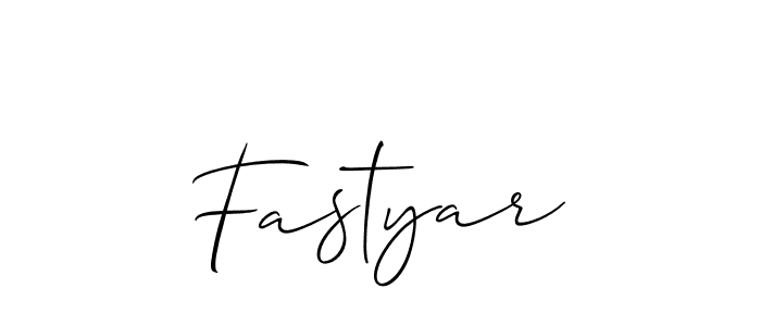 Make a short Fastyar signature style. Manage your documents anywhere anytime using Allison_Script. Create and add eSignatures, submit forms, share and send files easily. Fastyar signature style 2 images and pictures png