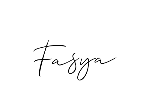 It looks lik you need a new signature style for name Fasya. Design unique handwritten (Allison_Script) signature with our free signature maker in just a few clicks. Fasya signature style 2 images and pictures png