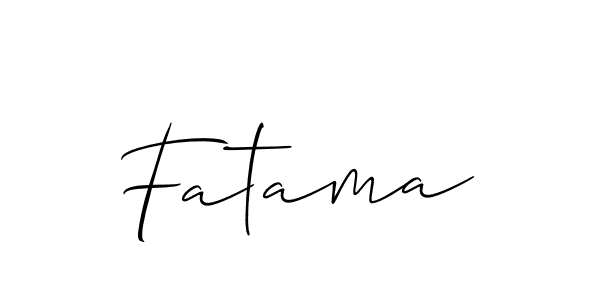 Make a beautiful signature design for name Fatama. With this signature (Allison_Script) style, you can create a handwritten signature for free. Fatama signature style 2 images and pictures png