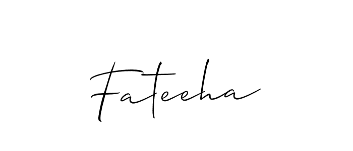 It looks lik you need a new signature style for name Fateeha. Design unique handwritten (Allison_Script) signature with our free signature maker in just a few clicks. Fateeha signature style 2 images and pictures png