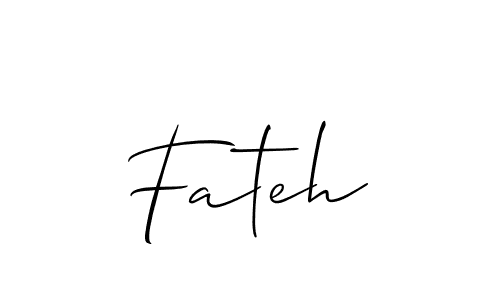 It looks lik you need a new signature style for name Fateh. Design unique handwritten (Allison_Script) signature with our free signature maker in just a few clicks. Fateh signature style 2 images and pictures png