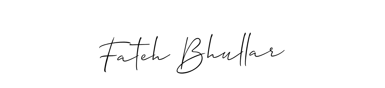 if you are searching for the best signature style for your name Fateh Bhullar. so please give up your signature search. here we have designed multiple signature styles  using Allison_Script. Fateh Bhullar signature style 2 images and pictures png