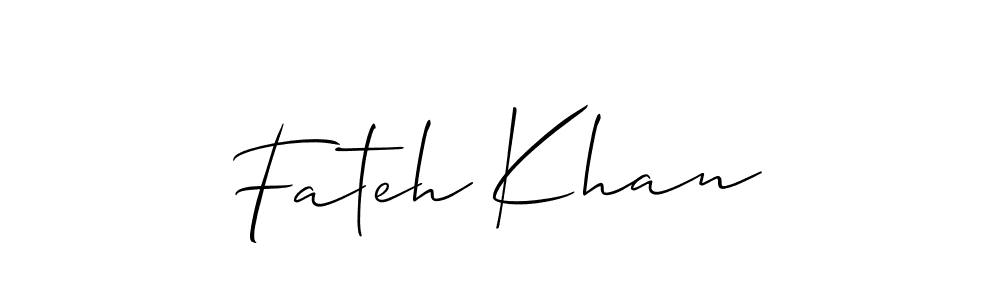 Design your own signature with our free online signature maker. With this signature software, you can create a handwritten (Allison_Script) signature for name Fateh Khan. Fateh Khan signature style 2 images and pictures png