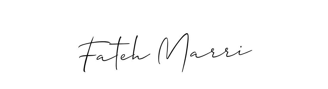 Use a signature maker to create a handwritten signature online. With this signature software, you can design (Allison_Script) your own signature for name Fateh Marri. Fateh Marri signature style 2 images and pictures png