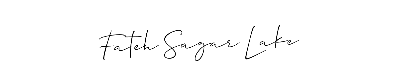 Similarly Allison_Script is the best handwritten signature design. Signature creator online .You can use it as an online autograph creator for name Fateh Sagar Lake. Fateh Sagar Lake signature style 2 images and pictures png