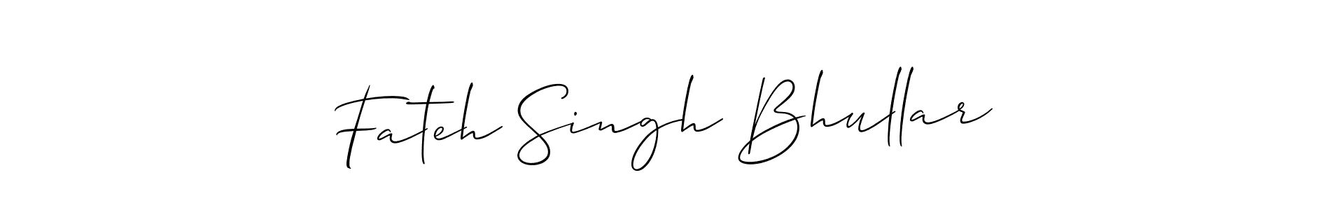 Use a signature maker to create a handwritten signature online. With this signature software, you can design (Allison_Script) your own signature for name Fateh Singh Bhullar. Fateh Singh Bhullar signature style 2 images and pictures png