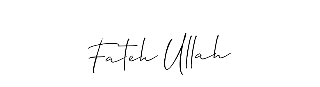 Design your own signature with our free online signature maker. With this signature software, you can create a handwritten (Allison_Script) signature for name Fateh Ullah. Fateh Ullah signature style 2 images and pictures png