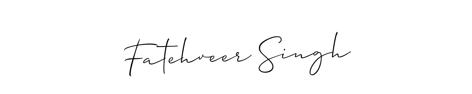 The best way (Allison_Script) to make a short signature is to pick only two or three words in your name. The name Fatehveer Singh include a total of six letters. For converting this name. Fatehveer Singh signature style 2 images and pictures png
